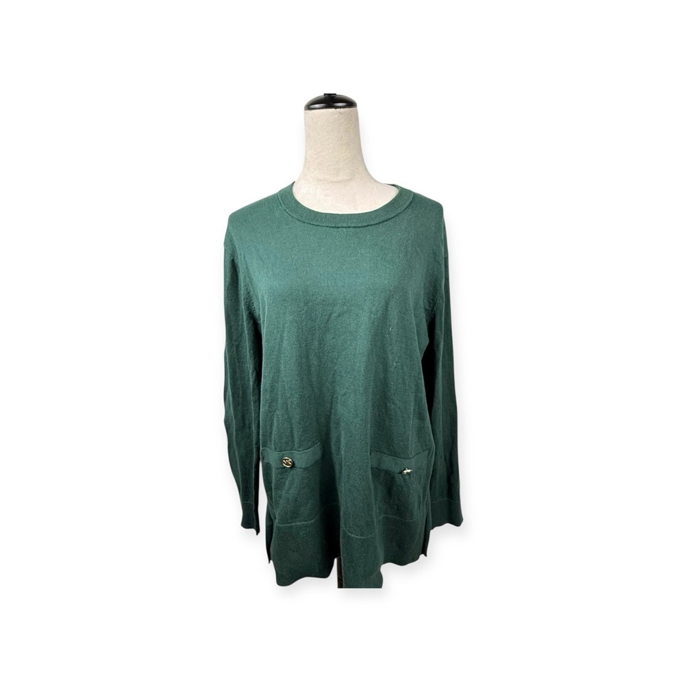 Michael Kors green Sweater with gold buttons size XL